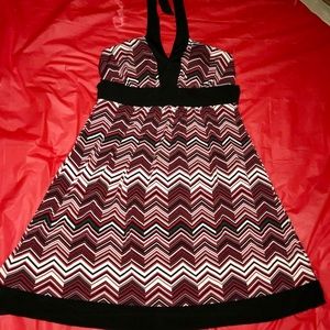 Black/Red Halter Dress